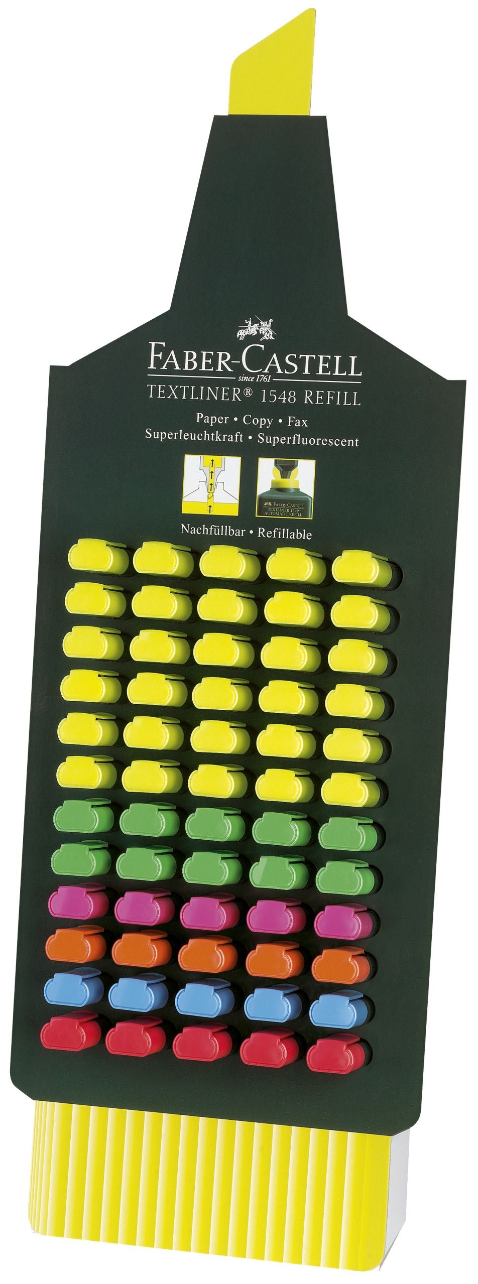 DISPLAY 60 BUC TEXTMARKER DIVERSE CULORI 1548 II FABER-CASTELL DISPLAY 60 BUC TEXTMARKER DIVERSE CULORI 1548 II FABER-CASTELL